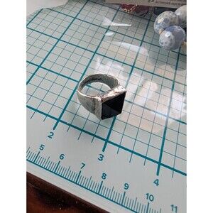 Waxing Poetic Sterling Smoky Quartz Ring Size Six  Ring